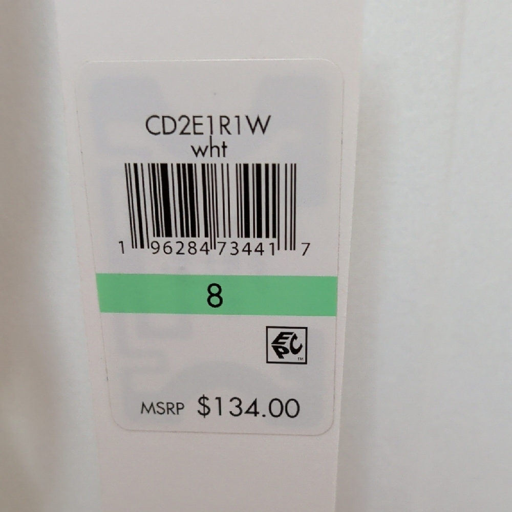 Calvin Klein Cream V-Neck Tiered Midi Dress - Picture 3 of 10